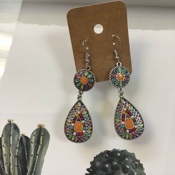 Multicolor earrings very pretty New - Picture 2 of 6